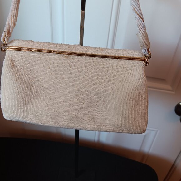 Vintage Rimco of California white micro beaded purse - Picture 5 of 7